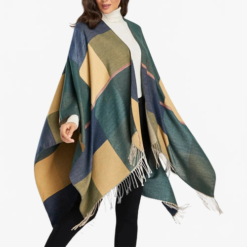 Cape élégante pour femme automne-hiver chic et tendance-Poncho Passion