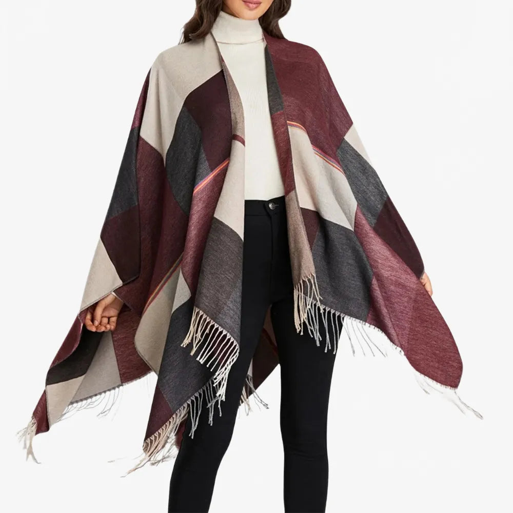 Cape élégante pour femme automne-hiver chic et tendance-Poncho Passion