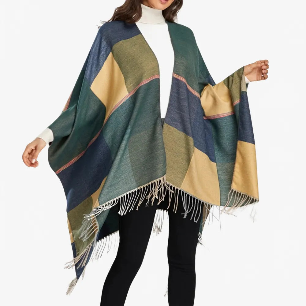 Cape élégante pour femme automne-hiver chic et tendance-Poncho Passion