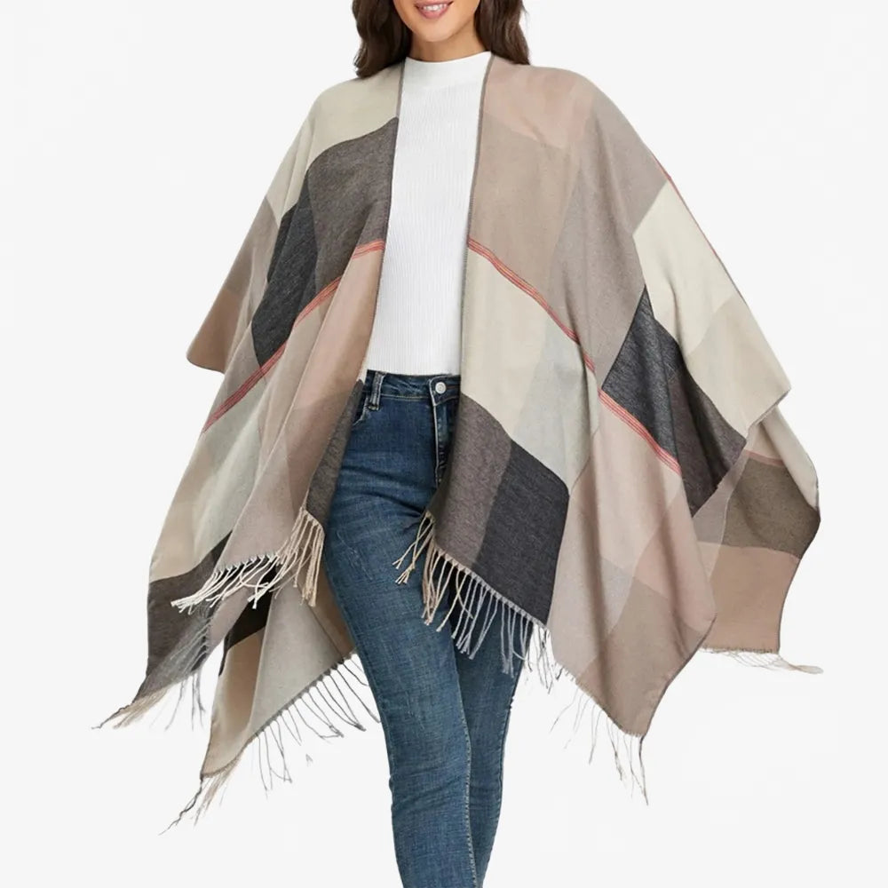 Cape élégante pour femme automne-hiver chic et tendance-Poncho Passion