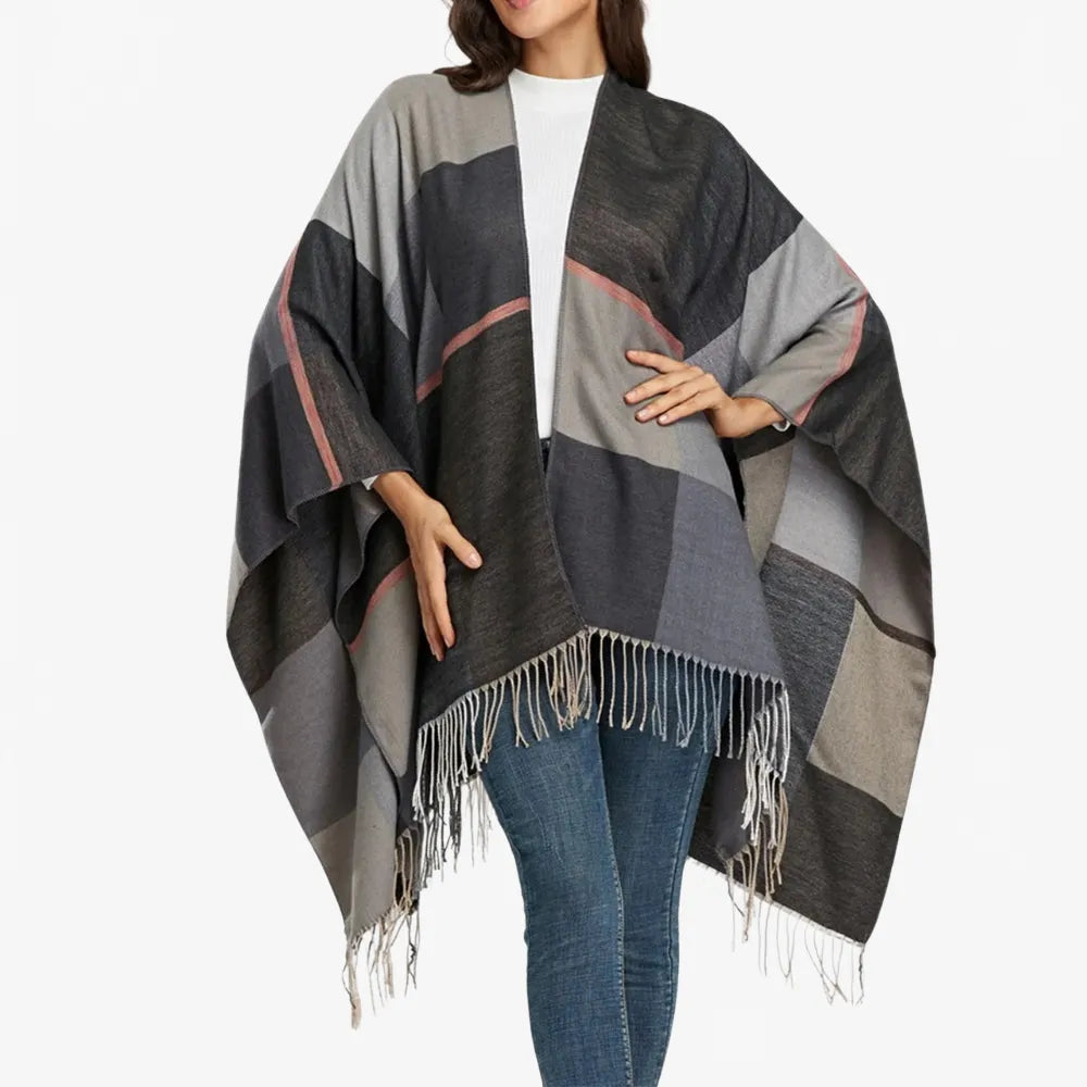 Cape élégante pour femme automne-hiver chic et tendance-Poncho Passion