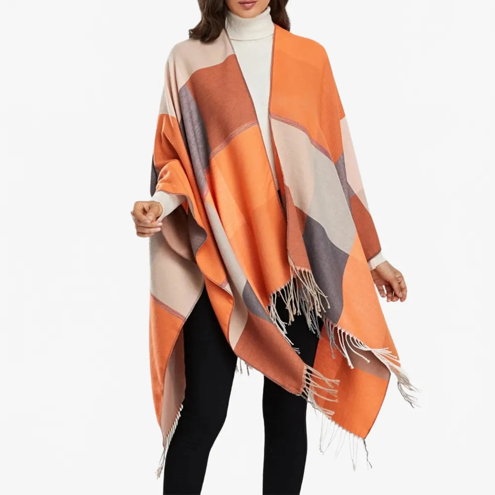 Cape élégante pour femme automne-hiver chic et tendance-Poncho Passion