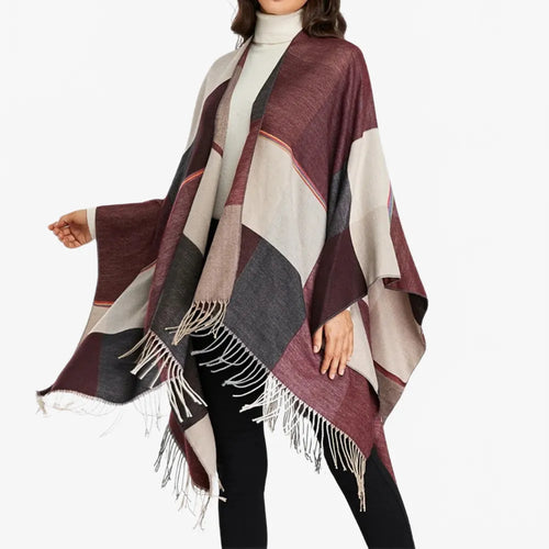 Cape élégante pour femme automne-hiver chic et tendance-Poncho Passion