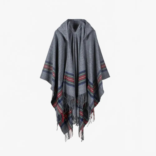 Poncho à capuche élégant pour toutes saisons-Poncho Passion