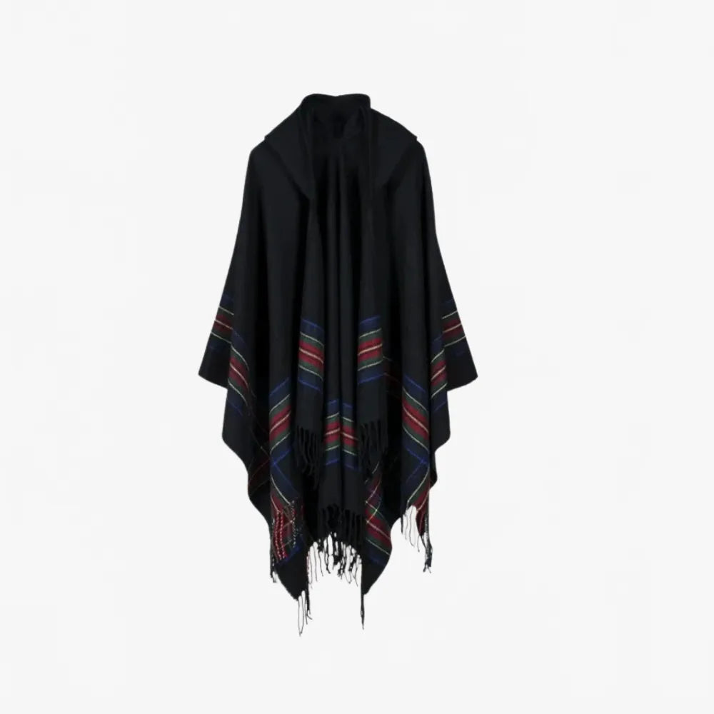 Poncho à capuche élégant pour toutes saisons-Poncho Passion