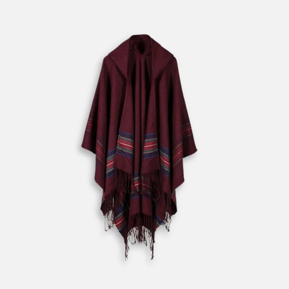 Poncho à capuche élégant pour toutes saisons-Poncho Passion
