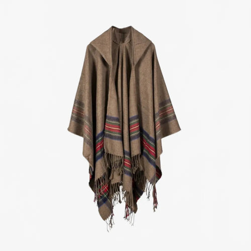 Poncho à capuche élégant pour toutes saisons-Poncho Passion