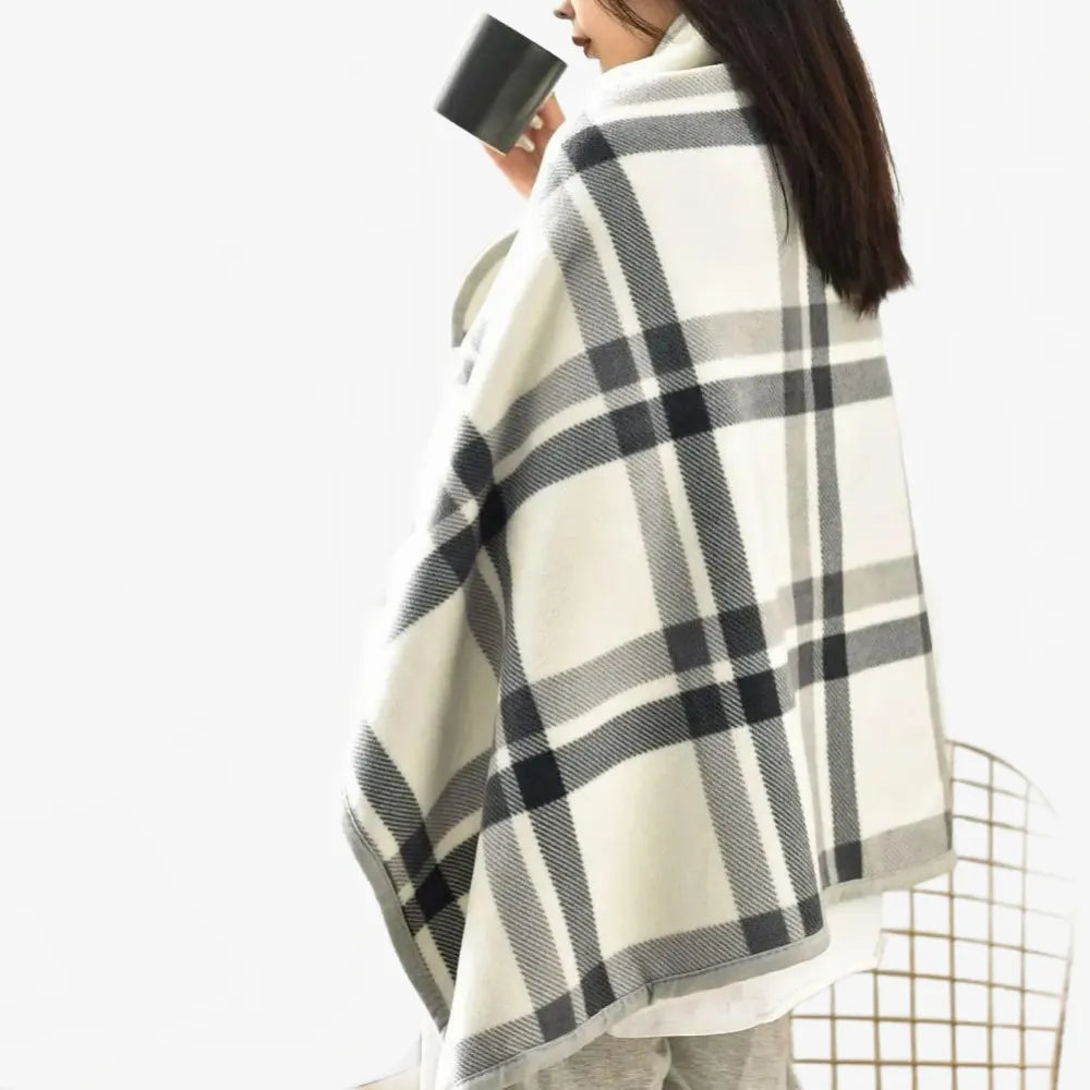 Poncho à carreaux élégant pour toutes saisons-Poncho Passion