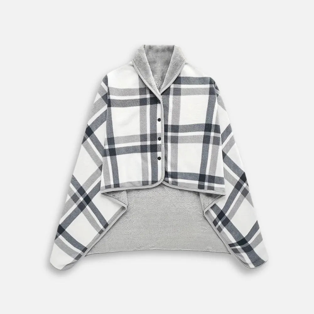 Poncho à carreaux élégant pour toutes saisons-Poncho Passion