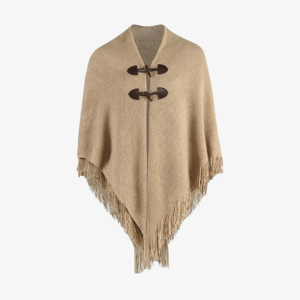 Poncho à franges élégant pour soirée festive-Poncho Passion
