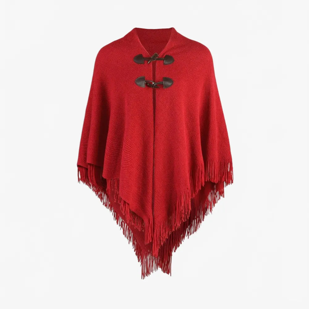 Poncho à franges élégant pour soirée festive-Poncho Passion