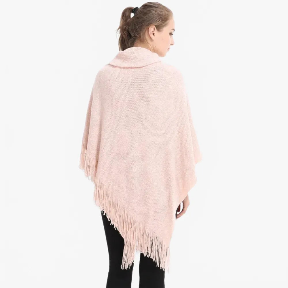 Poncho à franges élégant pour soirée festive-Poncho Passion