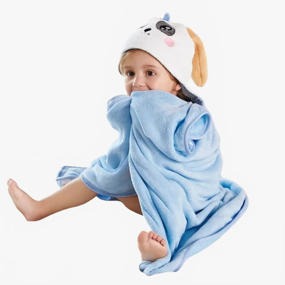 Poncho absorbant pour chien couleur bleu baignade-Poncho Passion