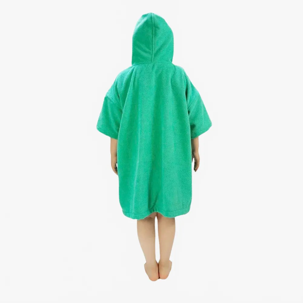 Poncho bain enfant vert plage piscine amusant et coloré-Poncho Passion