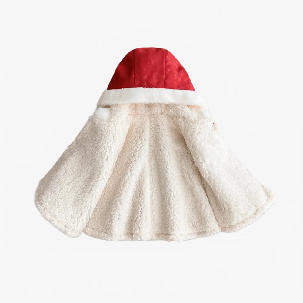 Poncho bébé hiver rouge douillet et chaud-Poncho Passion