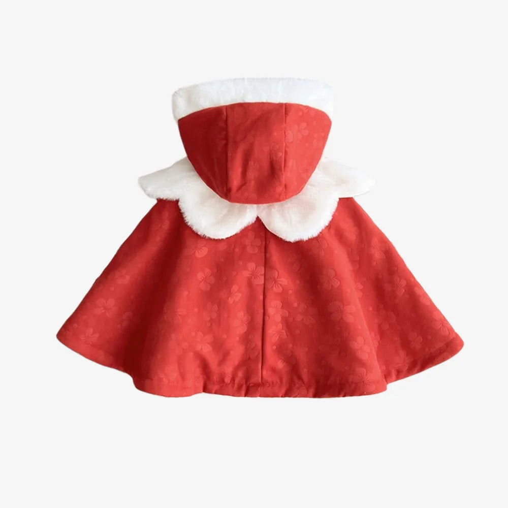 Poncho bébé hiver rouge douillet et chaud-Poncho Passion