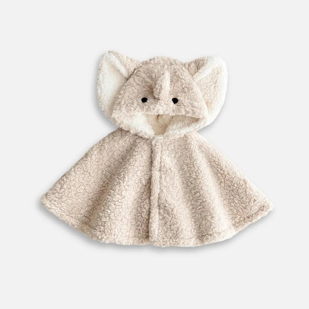 Poncho bébé motif éléphant idéal mi-saison-Poncho Passion