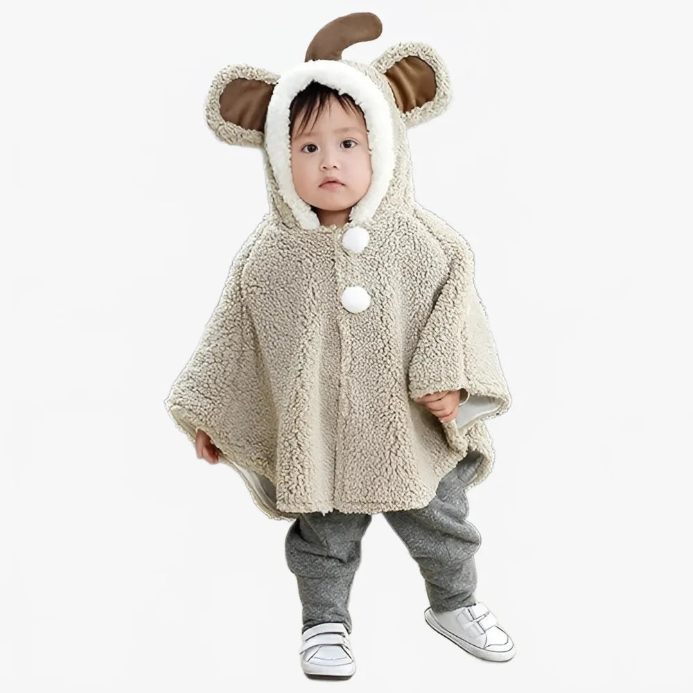 Poncho bébé oreilles éléphant doux et mignon-Poncho Passion