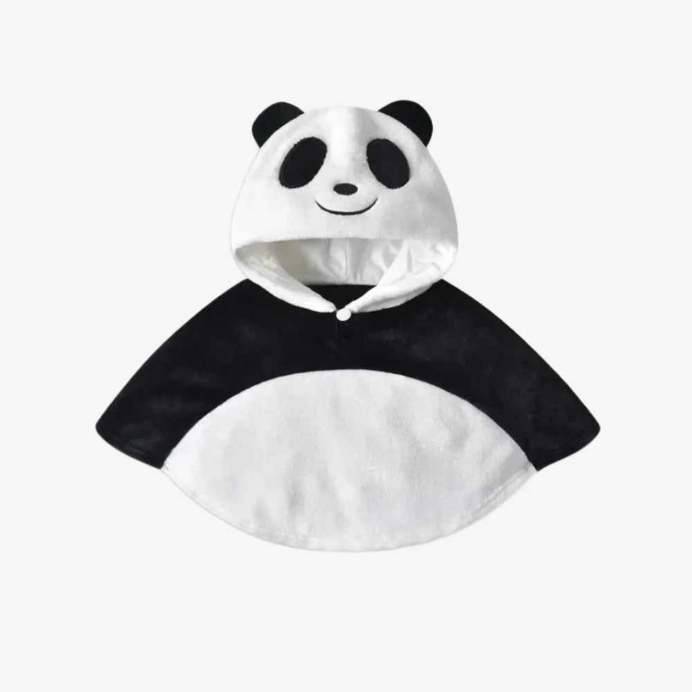 Poncho bébé panda doux et mignon pour l'hiver-Poncho Passion