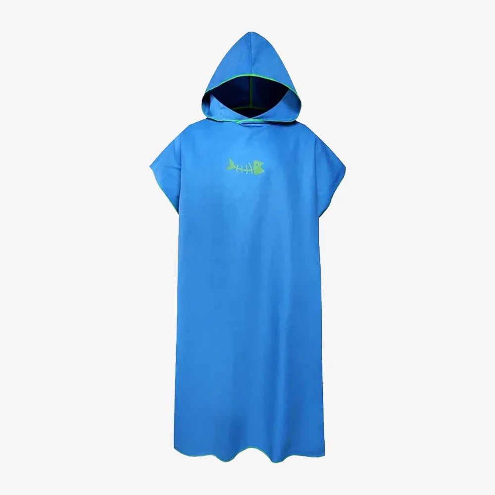 Poncho bleu élégant pour la plage ou la piscine-Poncho Passion