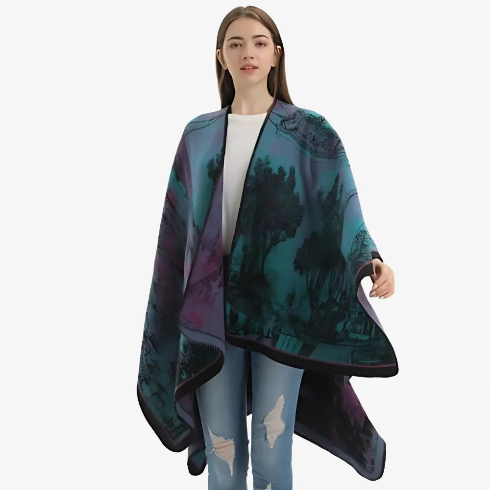 Poncho bohème vintage style rétro coloré-Poncho Passion