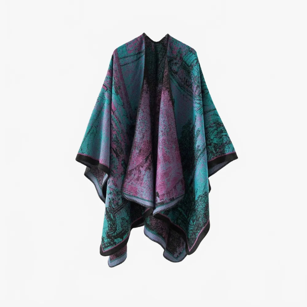 Poncho bohème vintage style rétro coloré-Poncho Passion