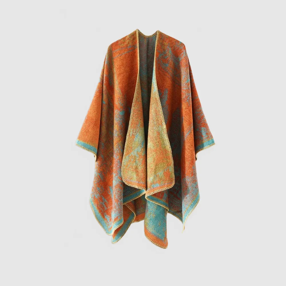 Poncho bohème vintage style rétro coloré-Poncho Passion