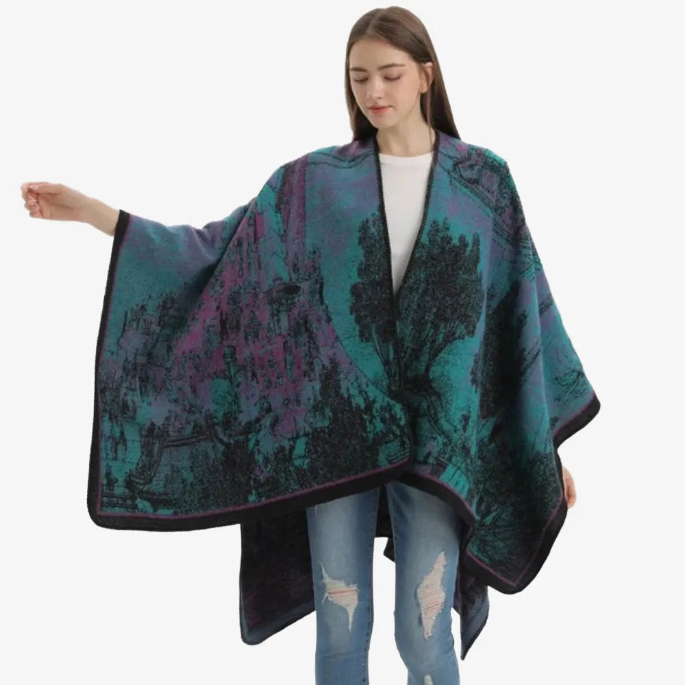 Poncho bohème vintage style rétro coloré-Poncho Passion