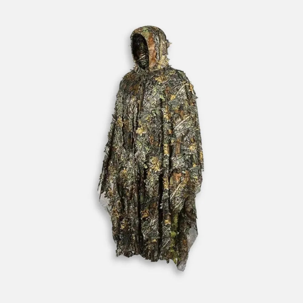 Poncho camouflage feuillu pour chasseur en plein air-Poncho Passion