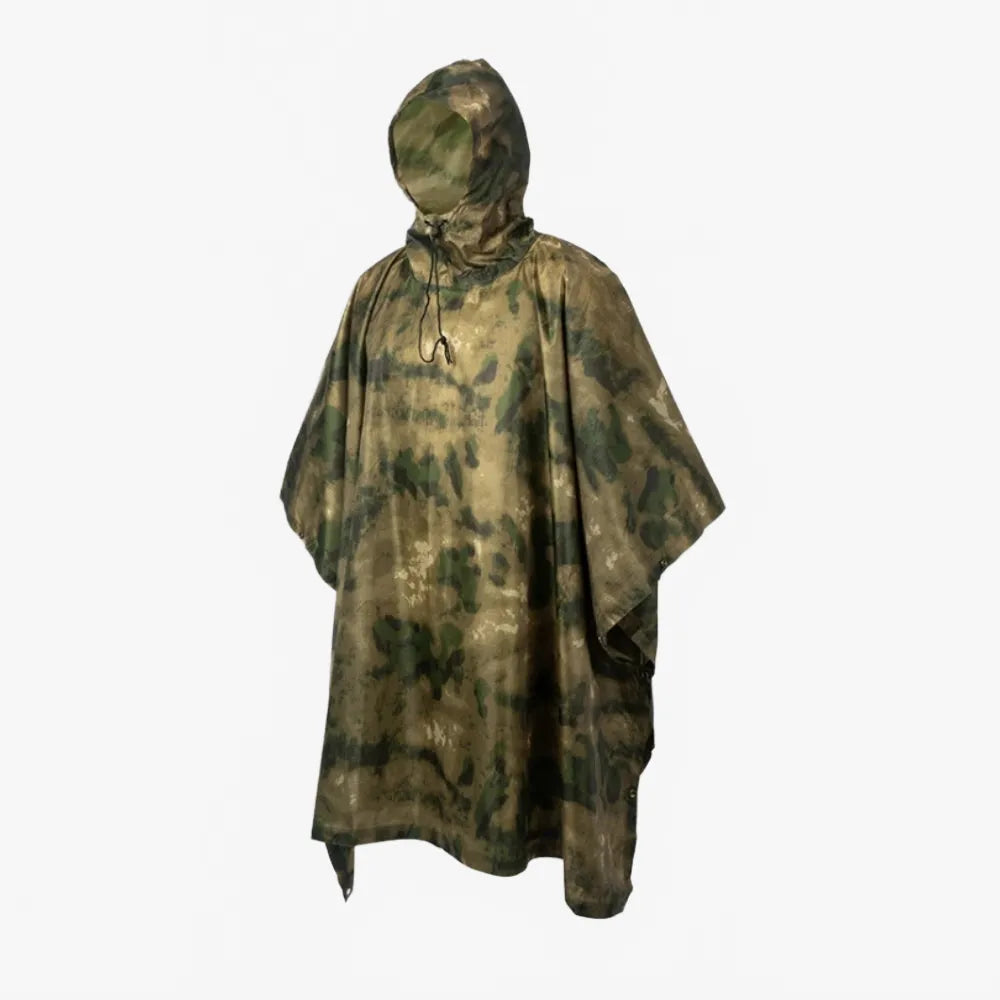 Poncho camouflage kaki unisexe pour aventure en plein air-Poncho Passion
