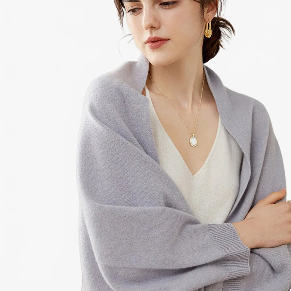 Poncho cardigan élégant et confortable pour toutes saisons-Poncho Passion