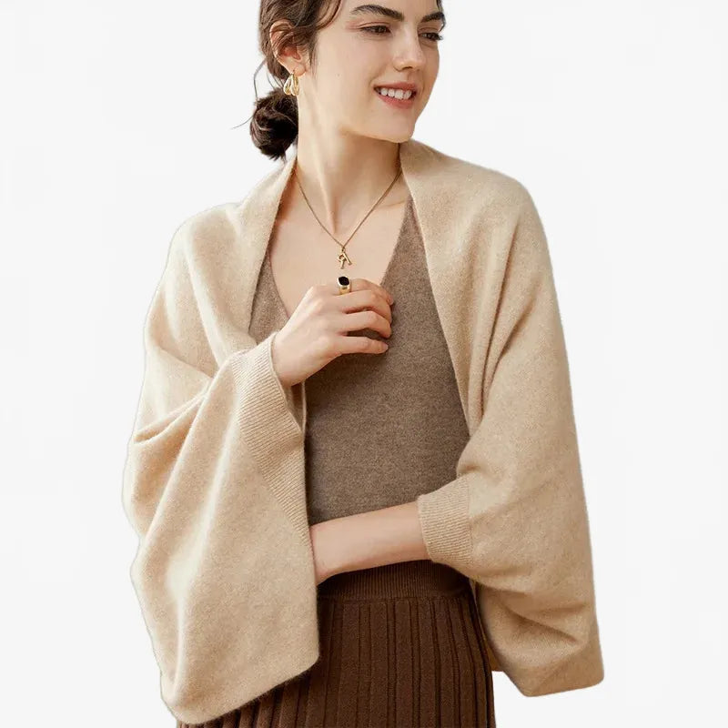 Poncho cardigan élégant et confortable pour toutes saisons-Poncho Passion