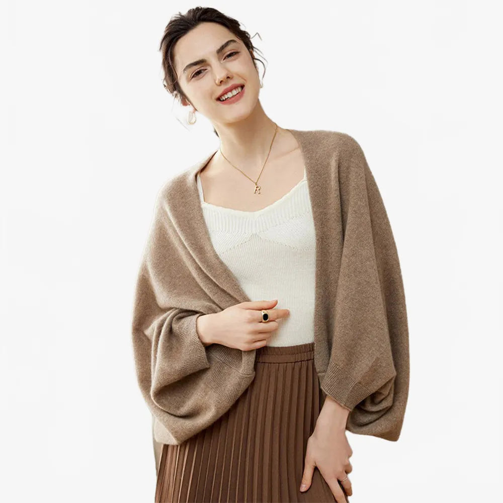 Poncho cardigan élégant et confortable pour toutes saisons-Poncho Passion
