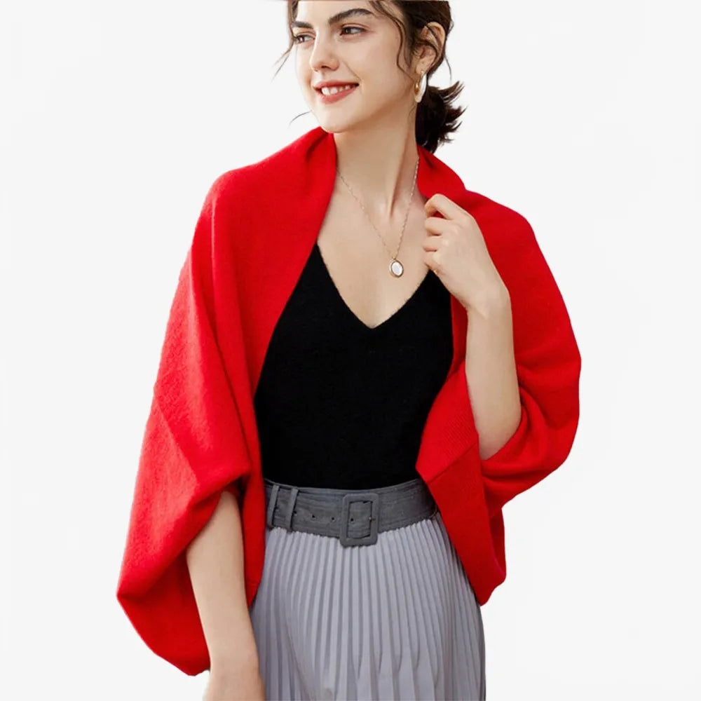Poncho cardigan élégant et confortable pour toutes saisons-Poncho Passion
