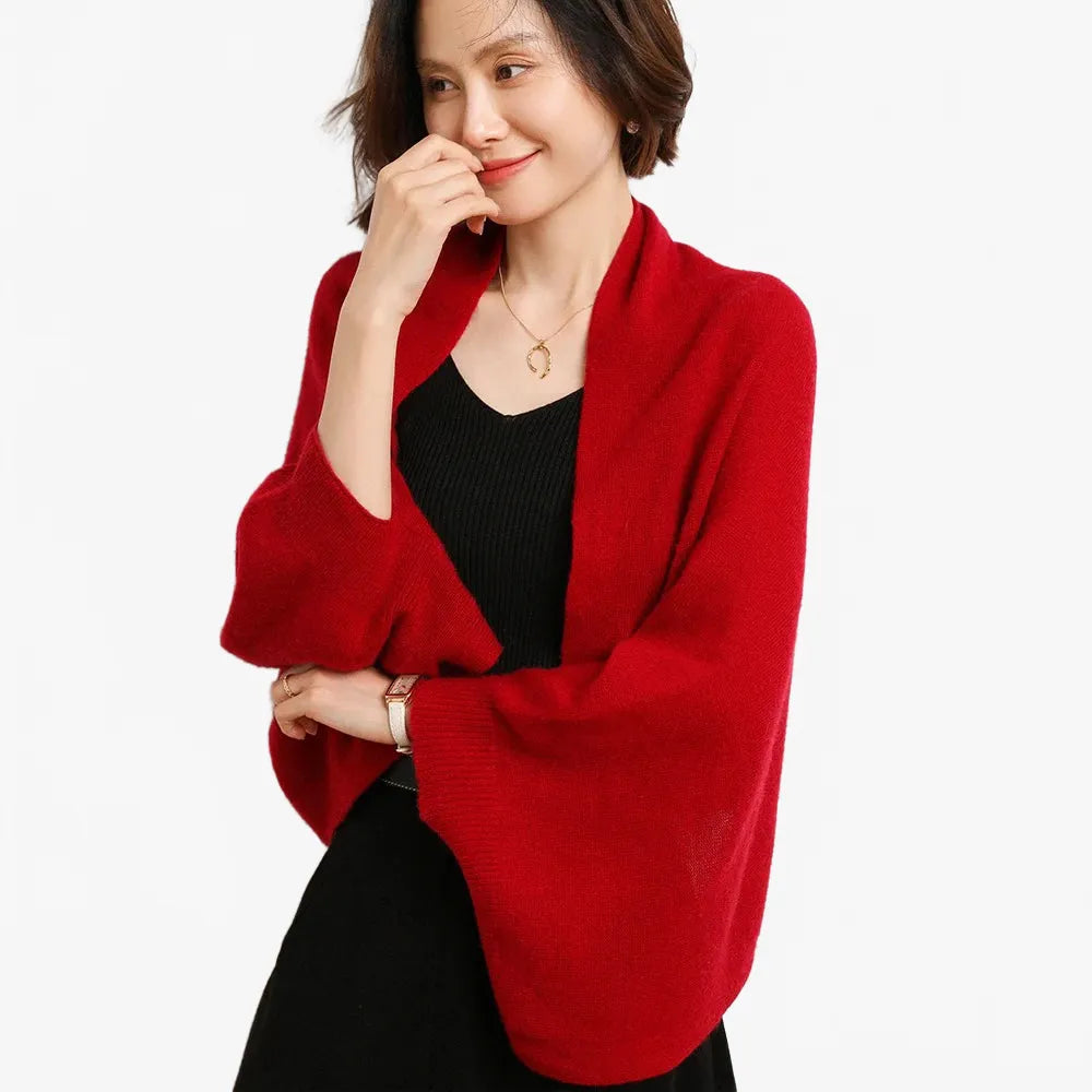 Poncho cardigan élégant et confortable pour toutes saisons-Poncho Passion