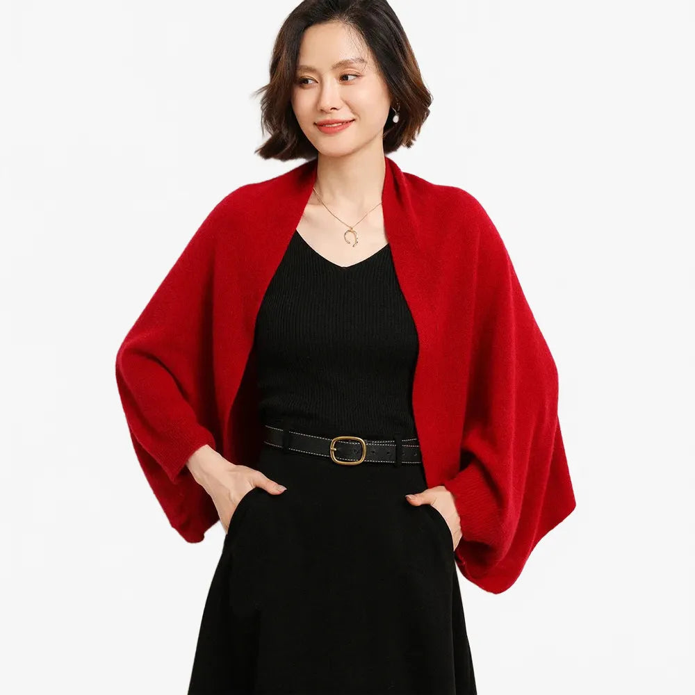 Poncho cardigan élégant et confortable pour toutes saisons-Poncho Passion