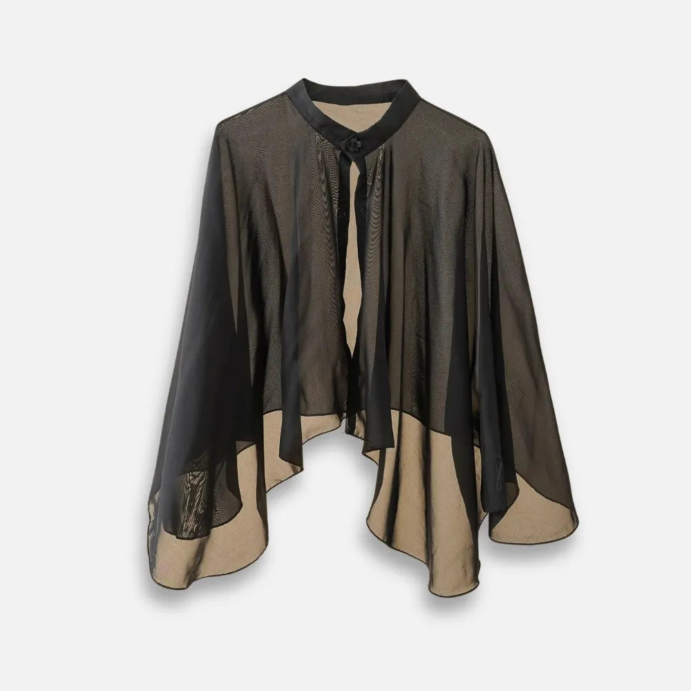 Poncho cardigan léger style chic pour soirée élégante-Poncho Passion