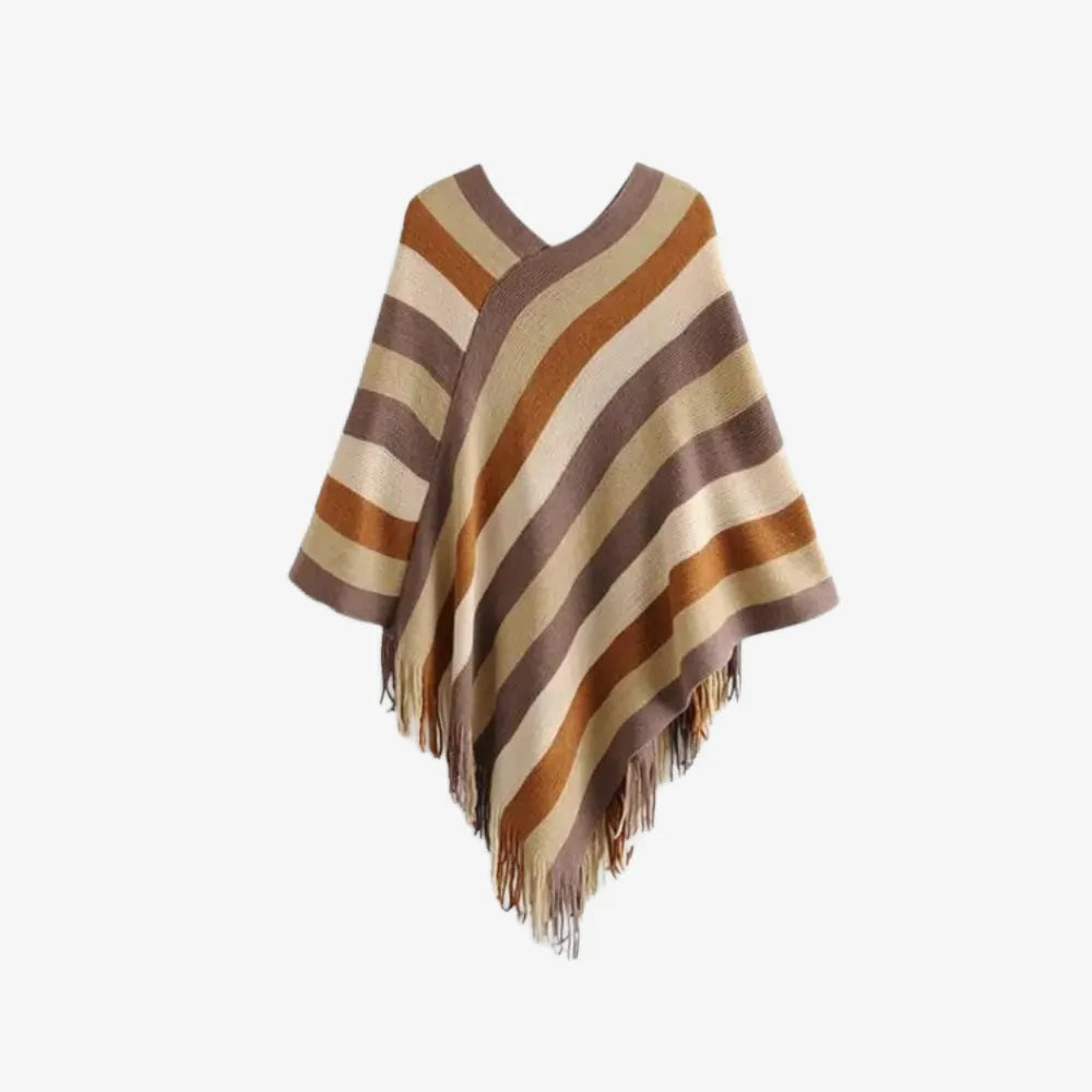 Poncho coloré mexicain à rayures pour un style unique-Poncho Passion