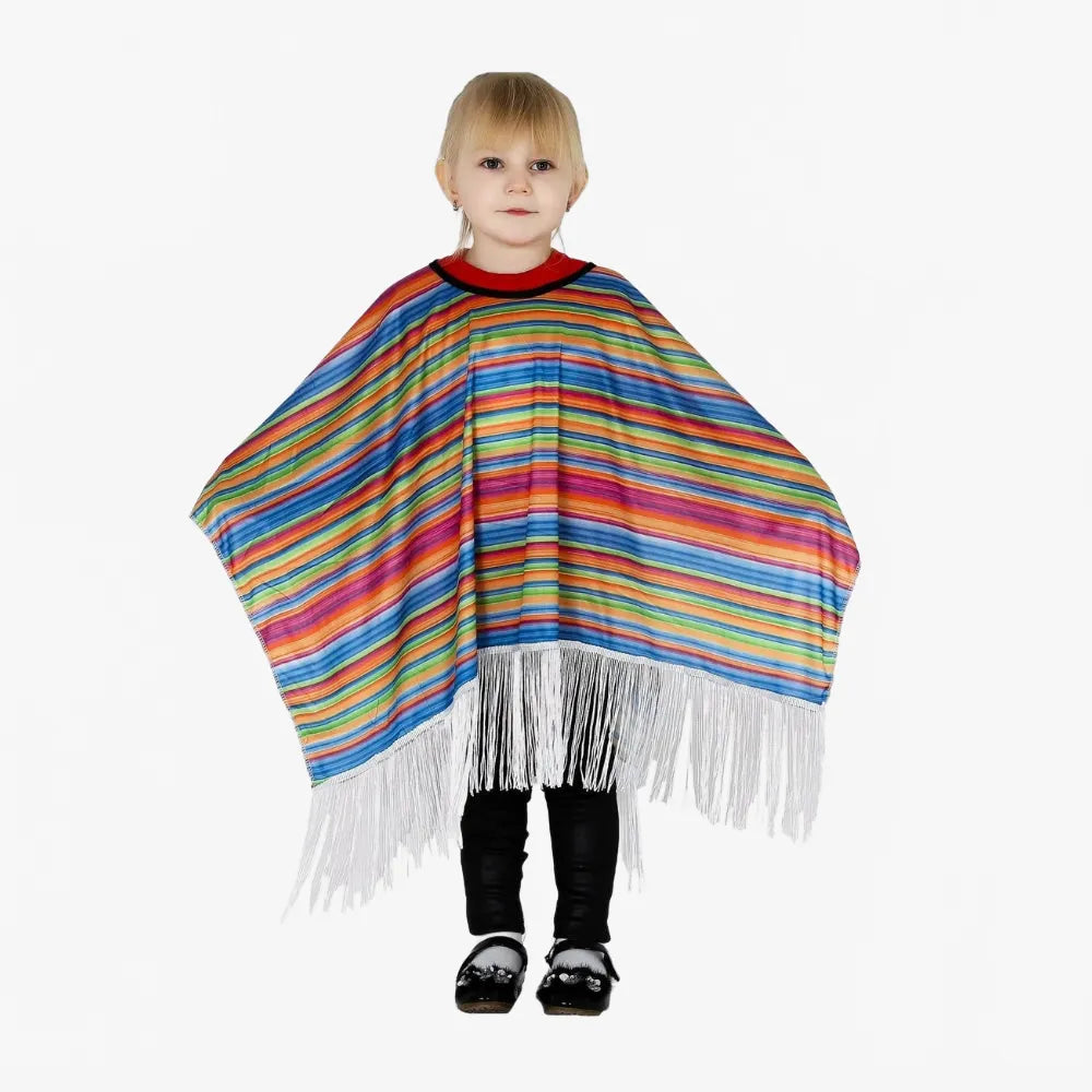 Poncho coloré traditionnel pour enfant ambiance mexicaine-Poncho Passion