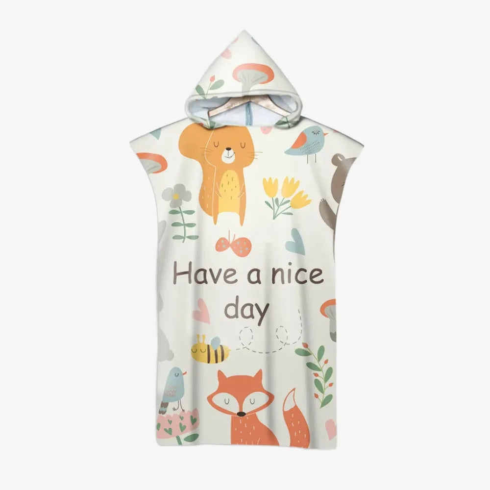 Poncho de bain coloré enfant ambiance joyeuse-Poncho Passion