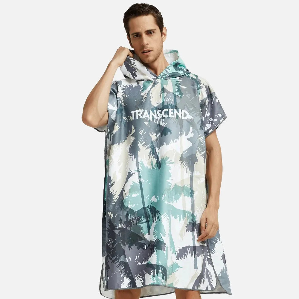 Poncho de plage motif palmier pour surfeurs-Poncho Passion