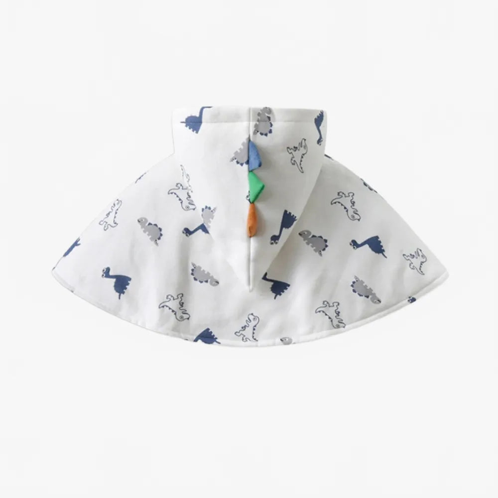 Poncho dinosaure blanc pour bébé doux et amusant-Poncho Passion