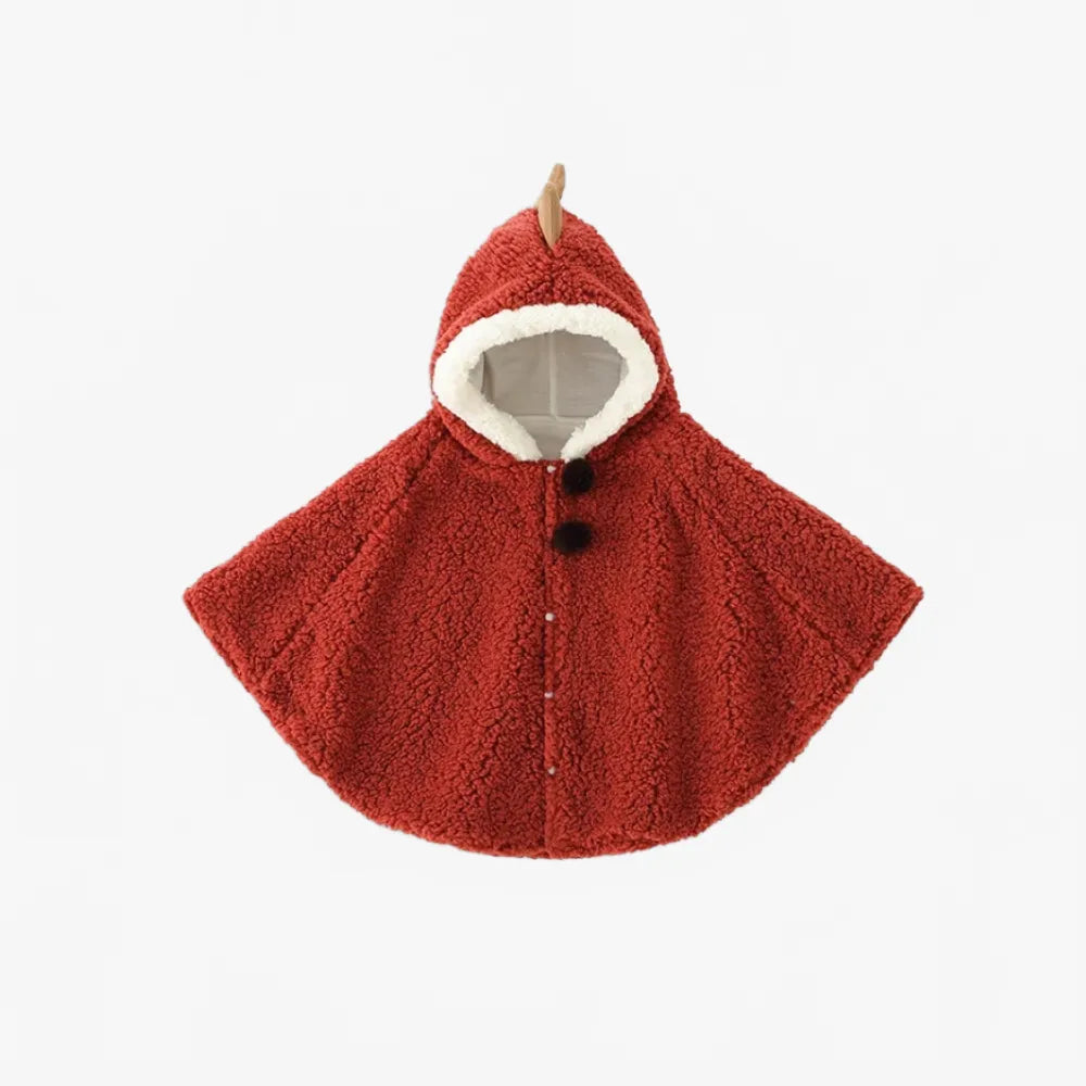 Poncho dinosaure chaud pour bébé hiver douillet-Poncho Passion