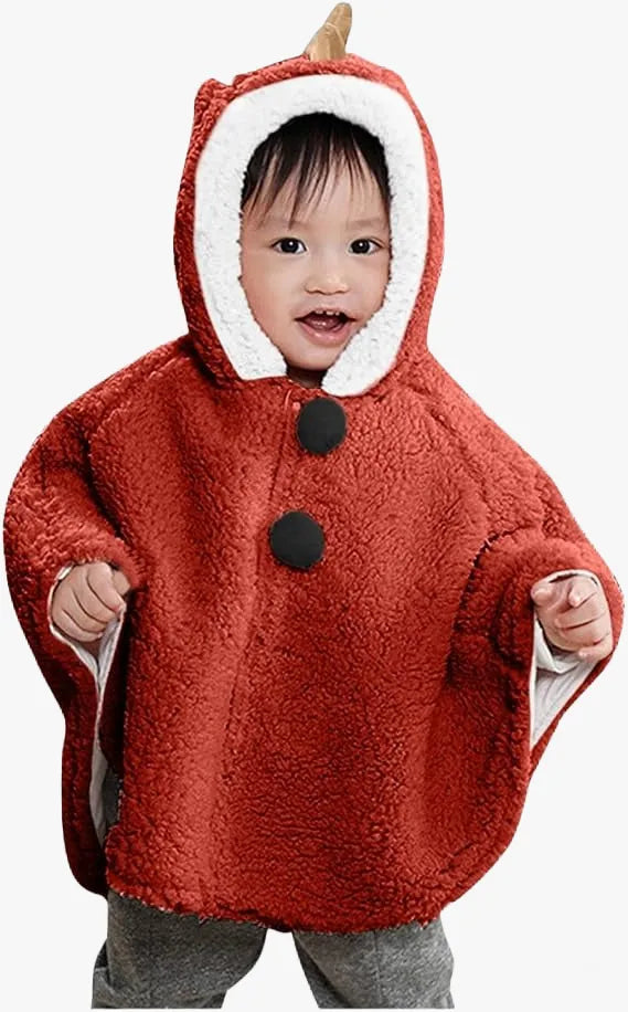 Poncho dinosaure chaud pour bébé hiver douillet-Poncho Passion