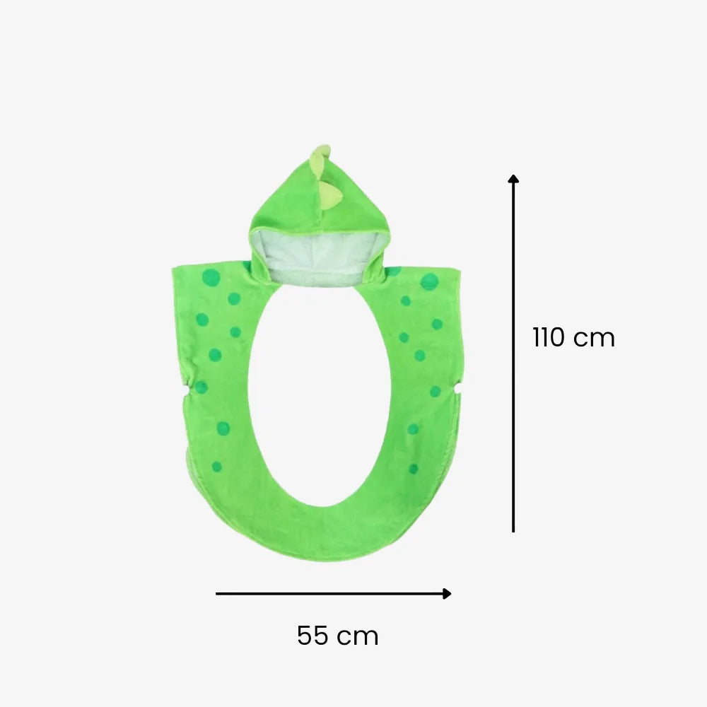 Poncho dinosaure ludique pour enfants-Poncho Passion