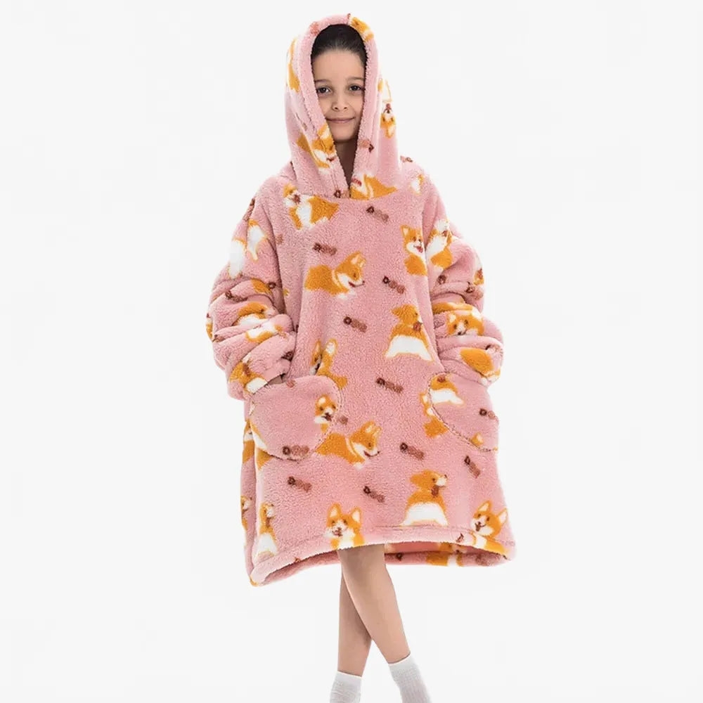 Poncho doux Corgi pour cocooning chaleureux-Poncho Passion