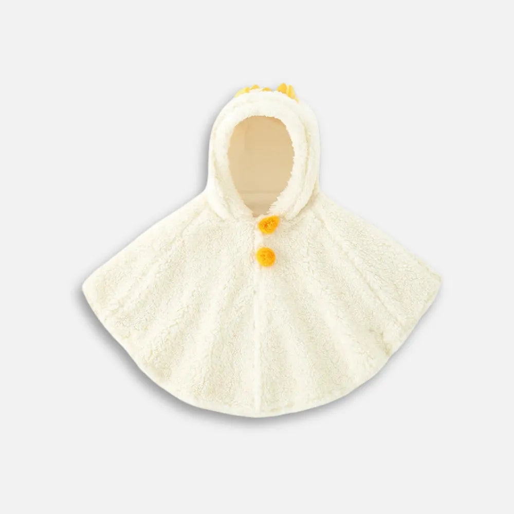 Poncho doux pour bébé motif couronne élégant-Poncho Passion