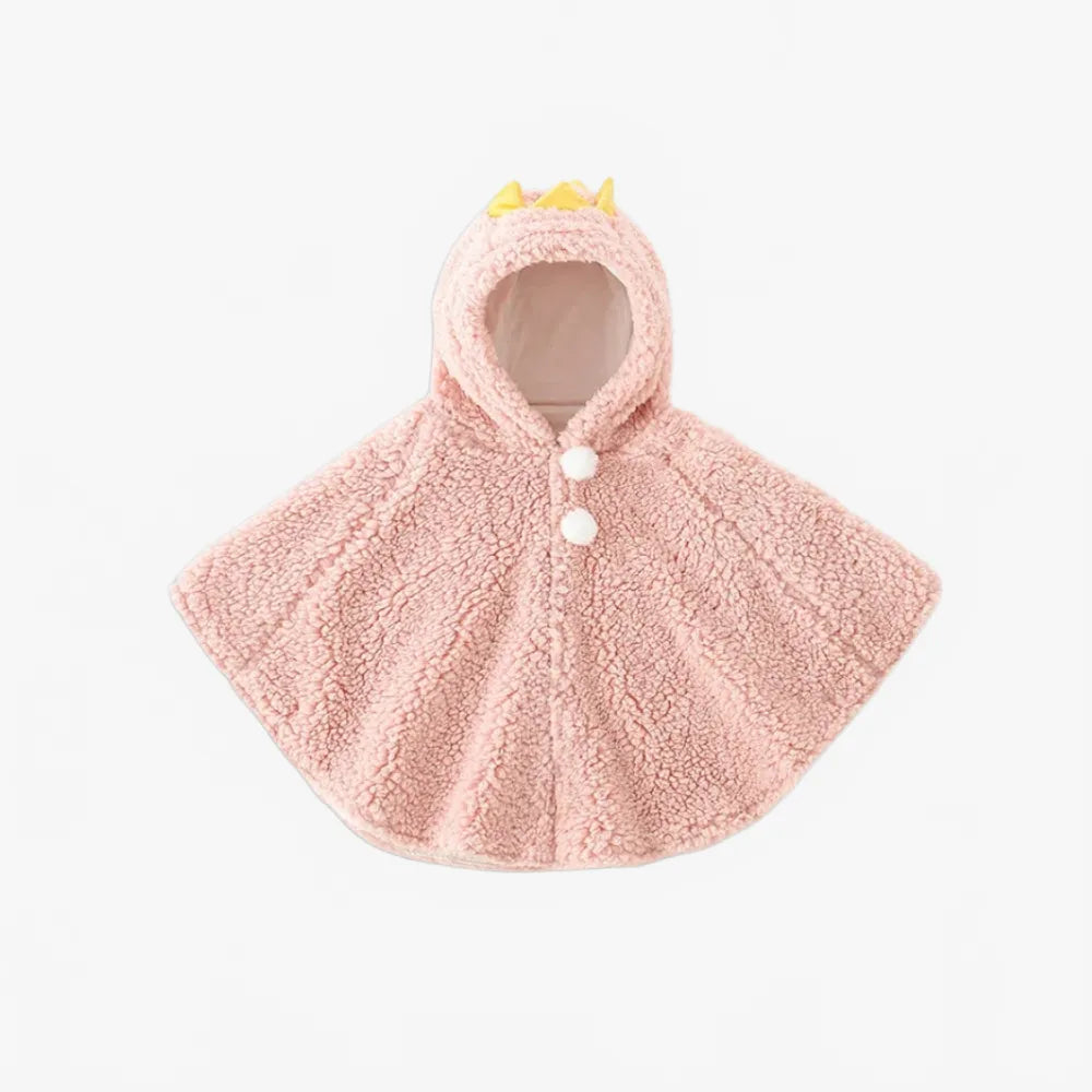 Poncho doux pour bébé motif couronne élégant-Poncho Passion