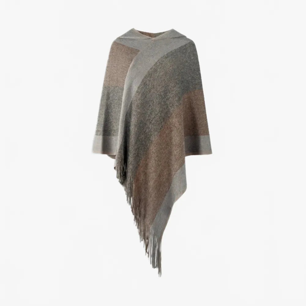 Poncho élégant à capuche pour toutes les saisons-Poncho Passion