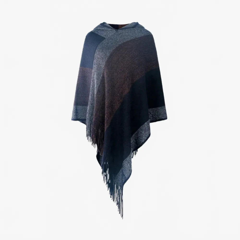 Poncho élégant à capuche pour toutes les saisons-Poncho Passion
